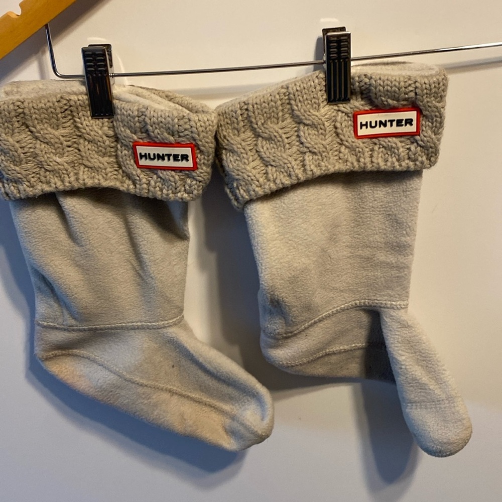 Hunter boot knit and fleece linings